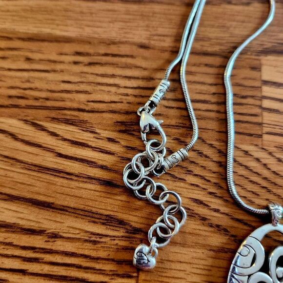 BRIGHTON "Mingle" Silver Scroll Pendant Necklace EVENT READY! - Picture 4 of 9